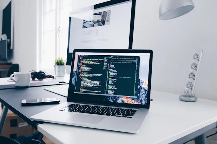 Keyword research and SEO strategy on laptop